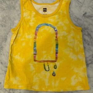 Tea Collection Yellow Ice Pop Kids Tank Top